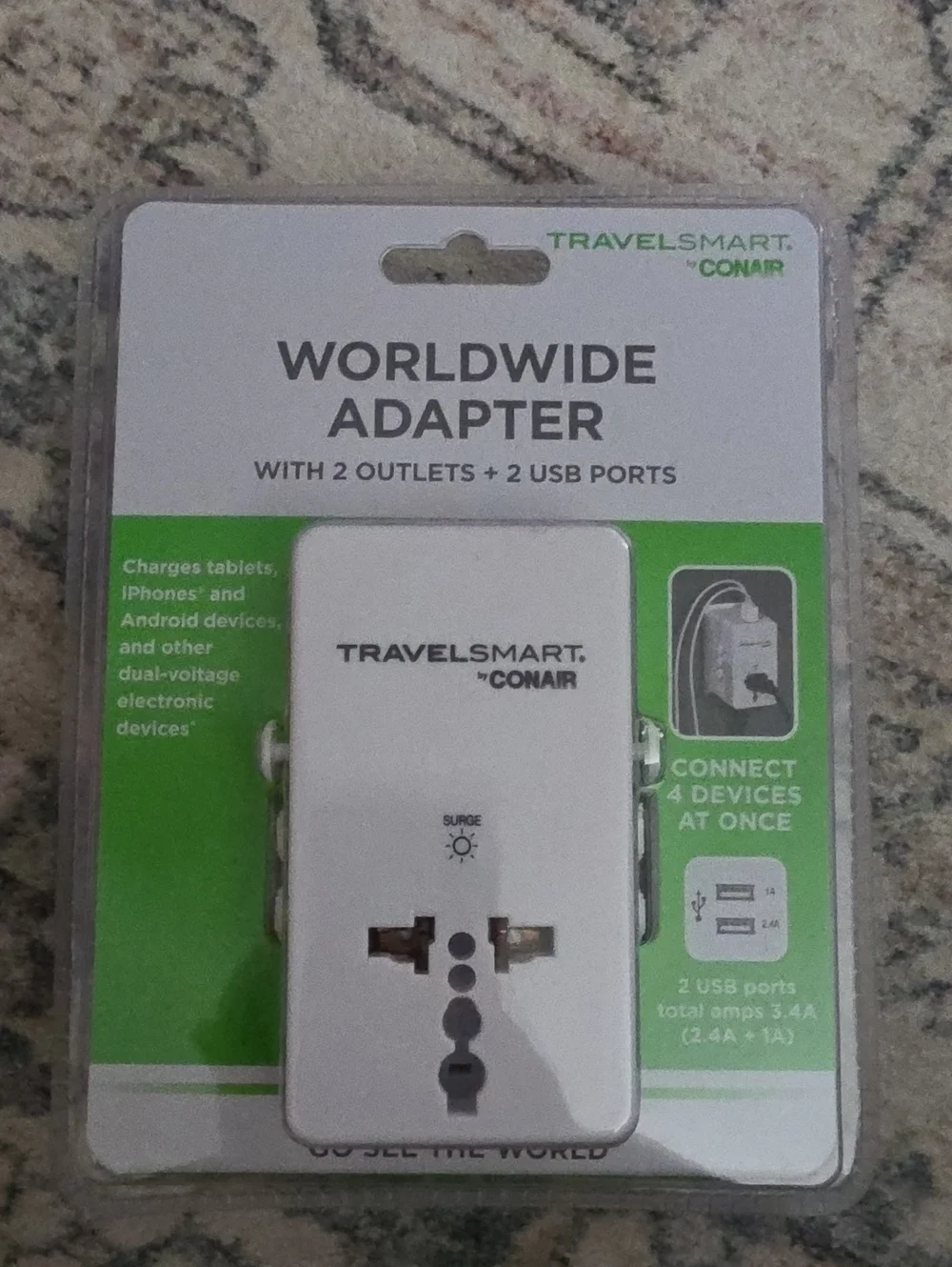 New Worldwide Adapter - White